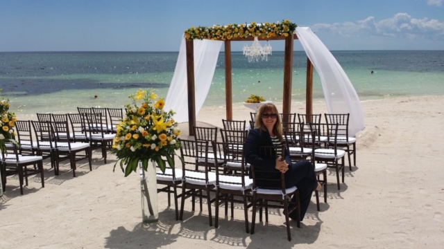 Beach wedding travel agent Laurie Keith