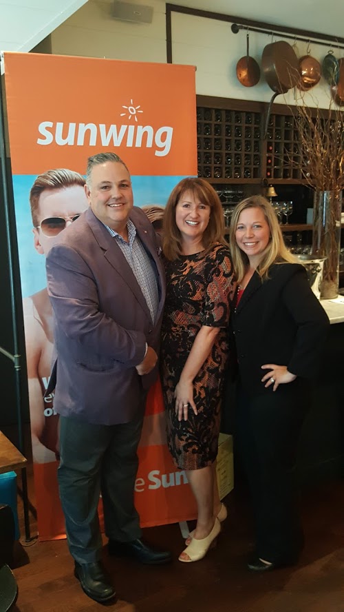 Deana Murphy, Laurie Keith and Andrew Dawson COO at Sunwing and Sunwing Vacations