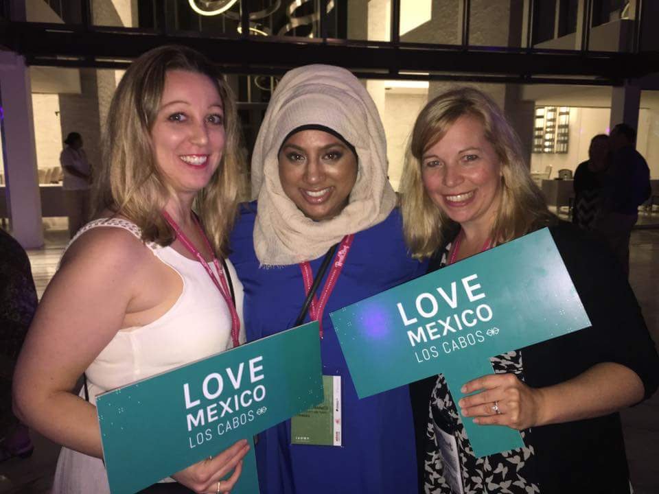 Kim Larsen, Natasha Thompson and Laurie Keith travel agents at Love Mexico conference