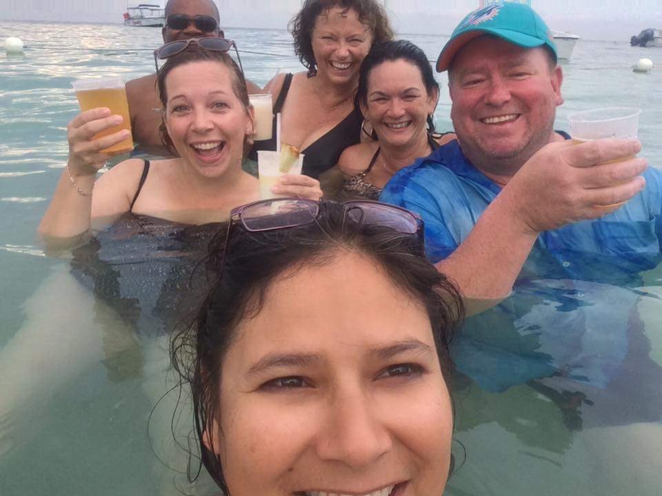 Travel agents having fun at Sandals Resorts