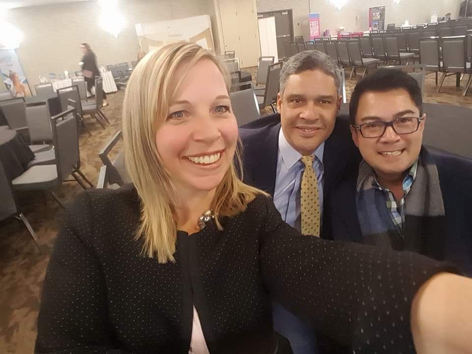 Abdulah Castillo, Carlo Trinidad and Laurie Keith representing the Dominican Republic, AMResorts and Romantic Planet Vacations in Canada