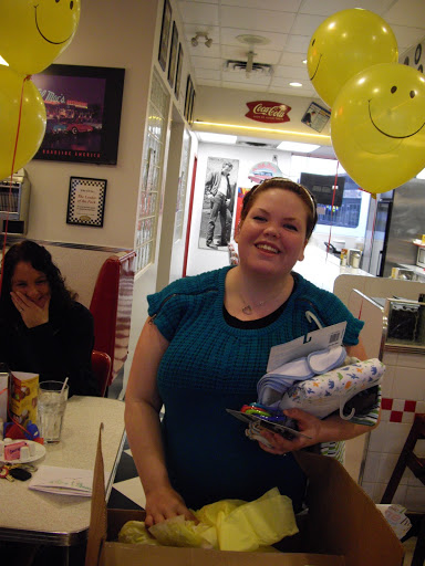 Candace Dicks from Romantic Planet Vacations has a surprise maternity leave party