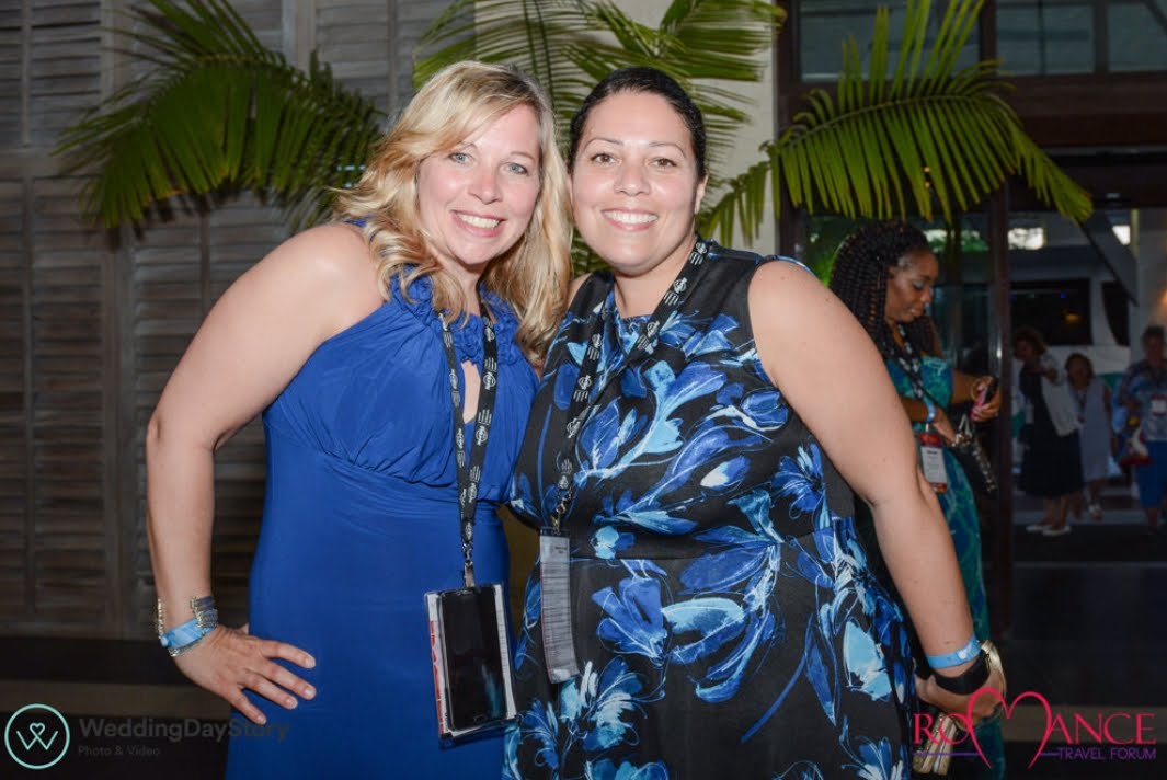 Laurie Keith and Vanessa Martinez at the Romance Travel Forum as destination wedding experts